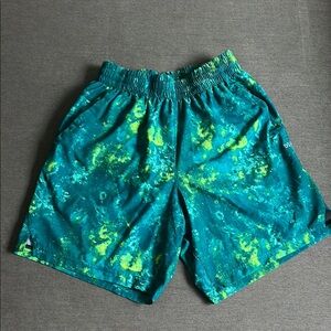 Vibrant Teal and Yellow Shorts